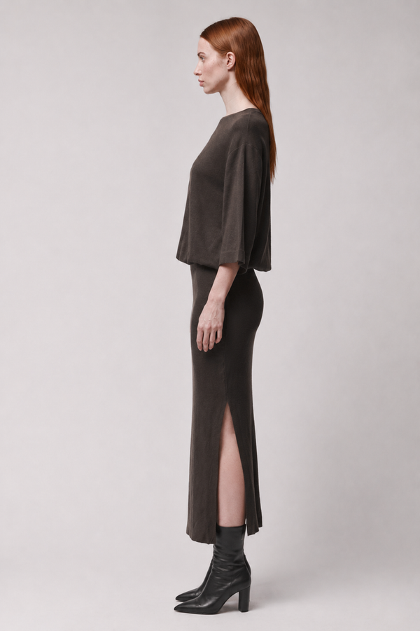 DRESS W D 73 COLD BROWN