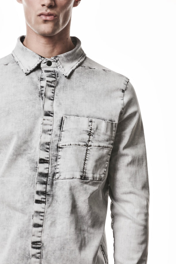 SHIRT M H 181 LIGHT GREY