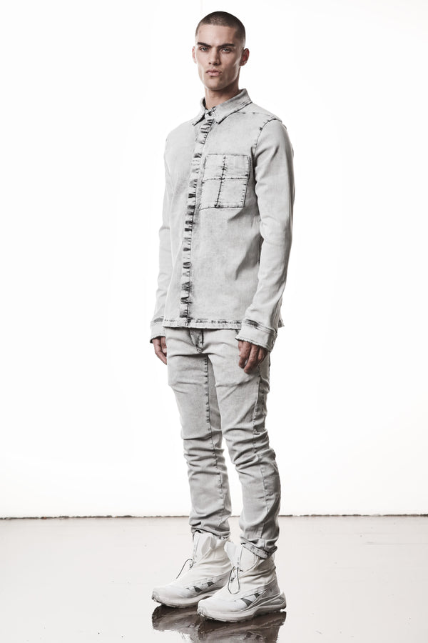 SHIRT M H 181 LIGHT GREY