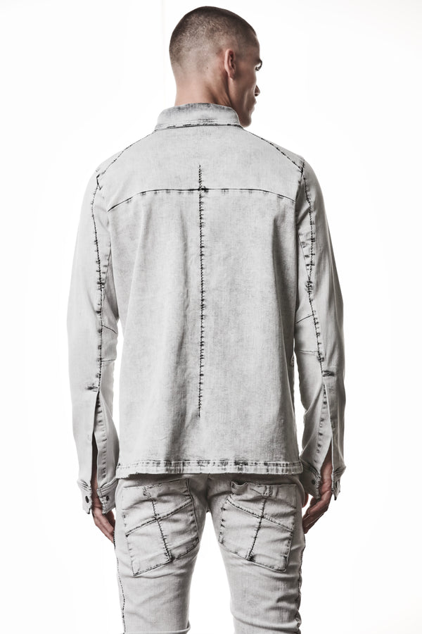 SHIRT M H 181 LIGHT GREY