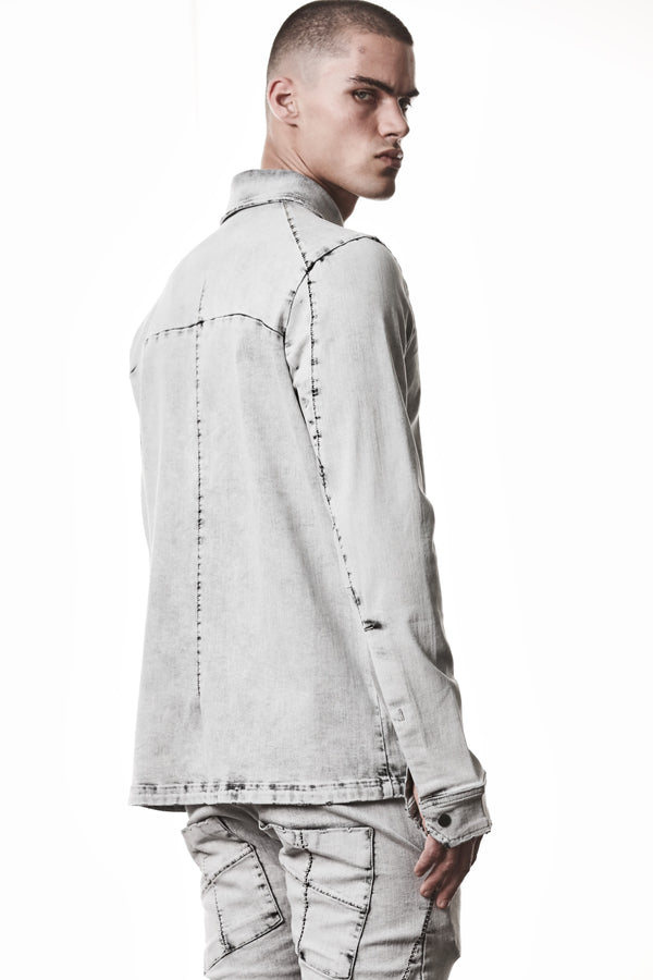 SHIRT M H 181 LIGHT GREY