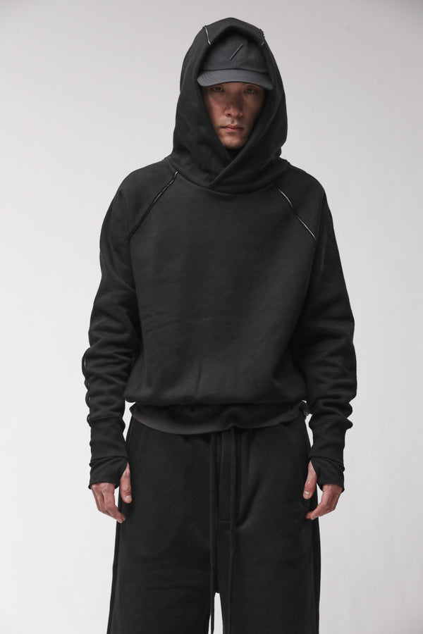 SWEATSHIRT M S 193 BLACK