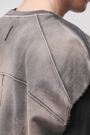 SWEATSHIRT M S 197 GREY STONE WASH SPRAY