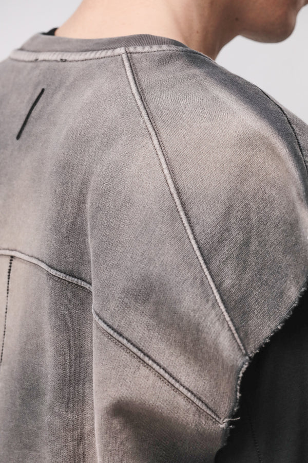 SWEATSHIRT M S 197 GREY STONE WASH SPRAY