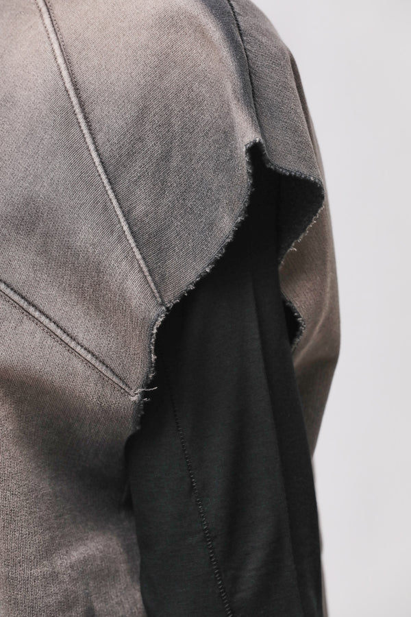 SWEATSHIRT M S 197 GREY STONE WASH SPRAY
