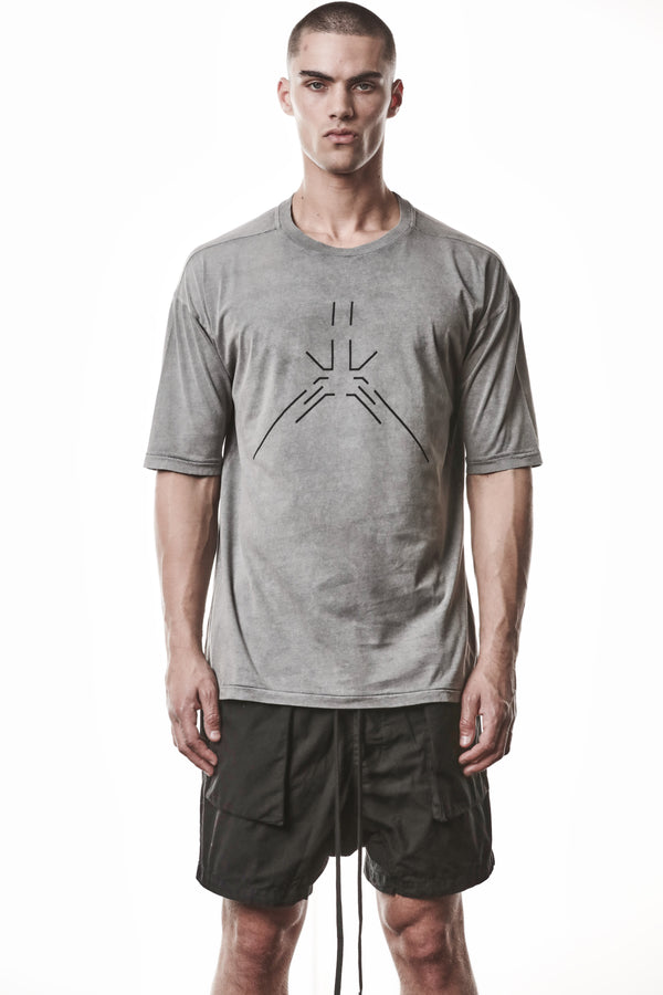 T-SHIRT M TS 933 DARK USED GREY