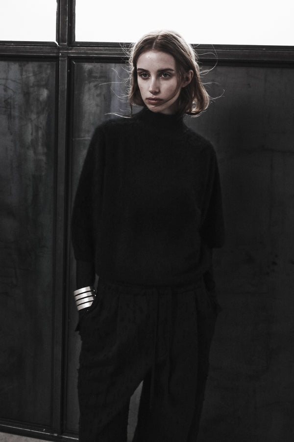 KNIT W K 158 BLACK