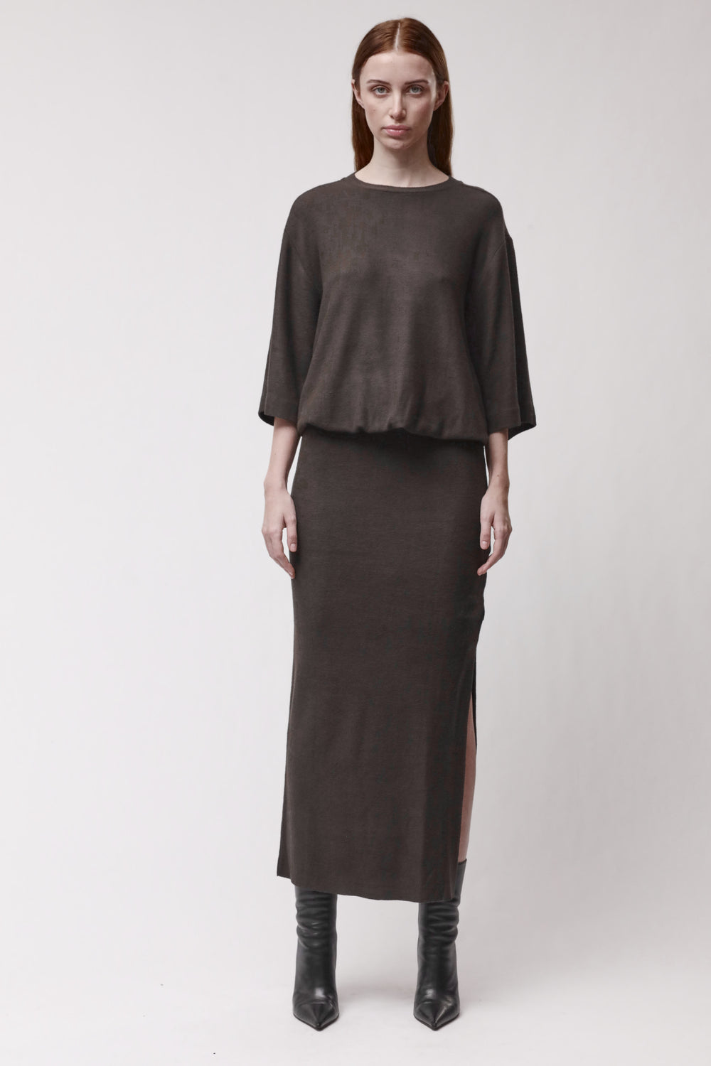 DRESS W D 73 COLD BROWN