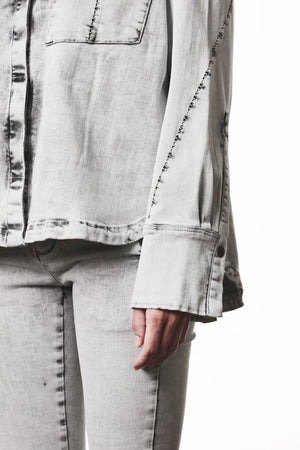 DENIMSHIRT W H 23 LIGHT GREY