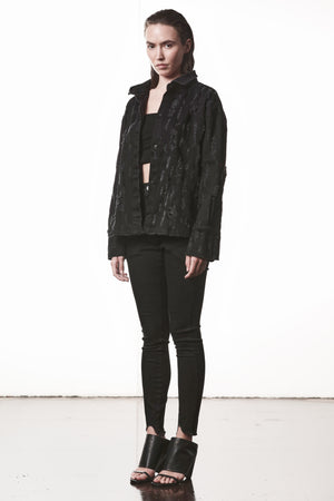 DENIMSHIRT W H 24 BLACK