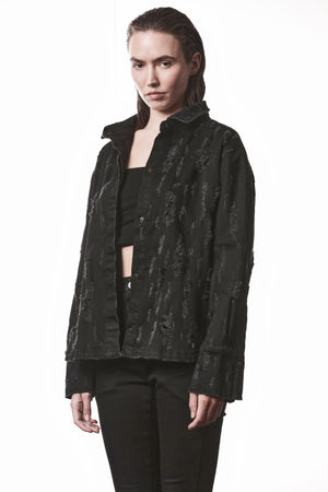 DENIMSHIRT W H 24 BLACK