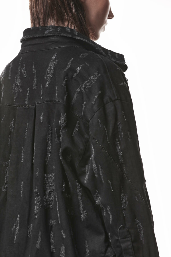 DENIMSHIRT W H 24 BLACK