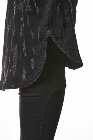 DENIMSHIRT W H 24 BLACK