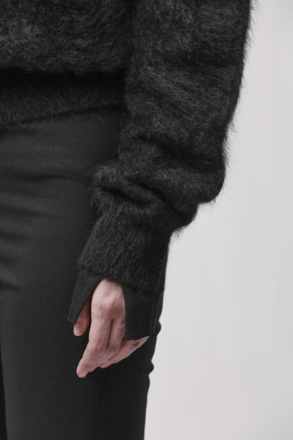 KNITJACKET W KJ 175 BLACK