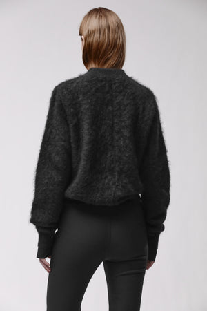 KNITJACKET W KJ 175 BLACK