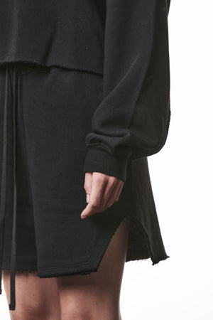 SWEATSHIRT W S 496 BLACK