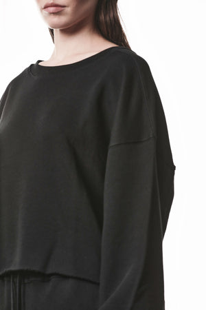 SWEATSHIRT W S 496 BLACK