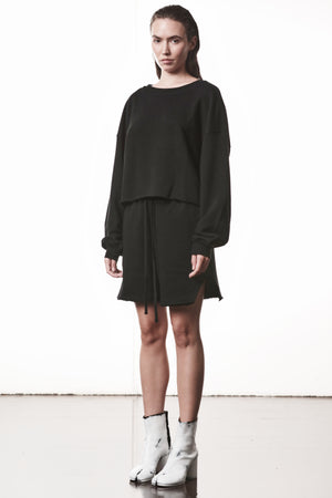 SWEATSHIRT W S 496 BLACK