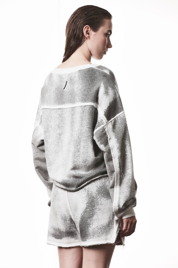 SWEATSHIRT W S 496 SPRAY GREY