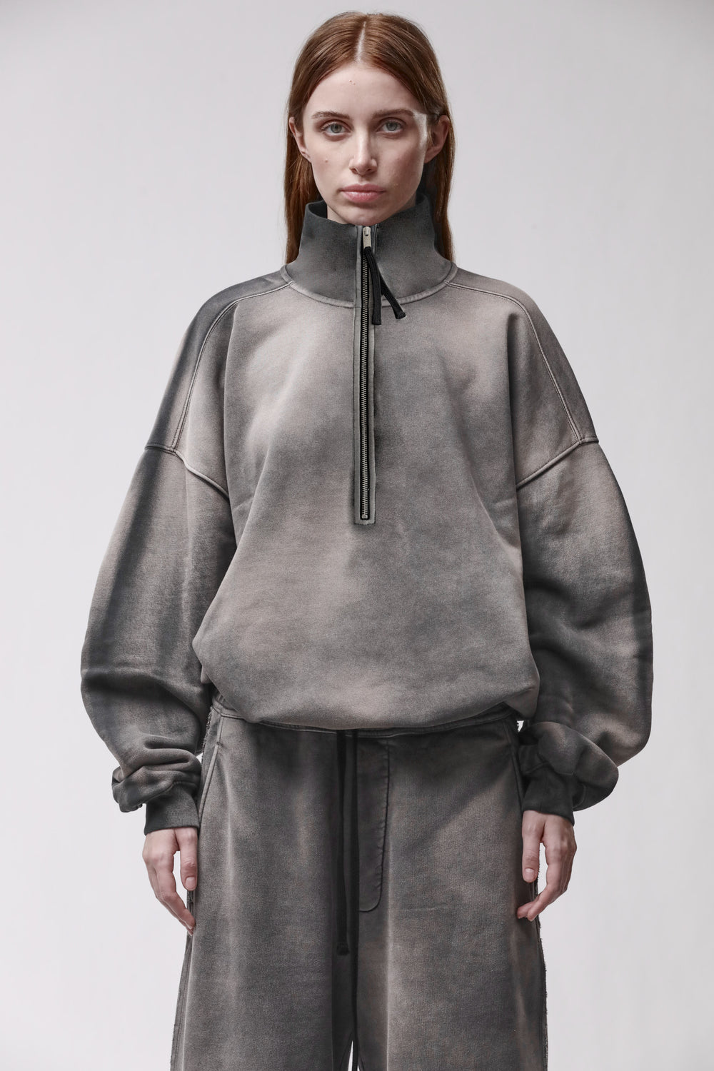 SWEATER W S 498 GREY STONE WASH SPRAY