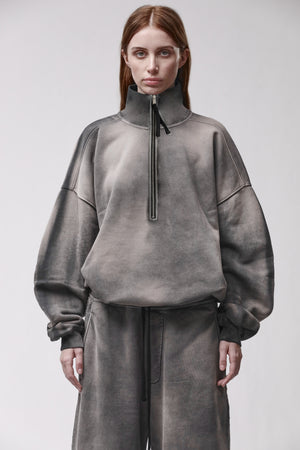 SWEATER W S 498 GREY STONE WASH SPRAY