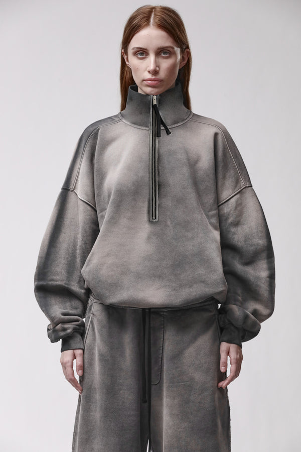 SWEATER W S 498 GREY STONE WASH SPRAY
