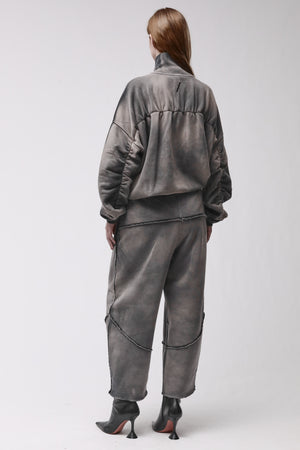 SWEATER W S 498 GREY STONE WASH SPRAY