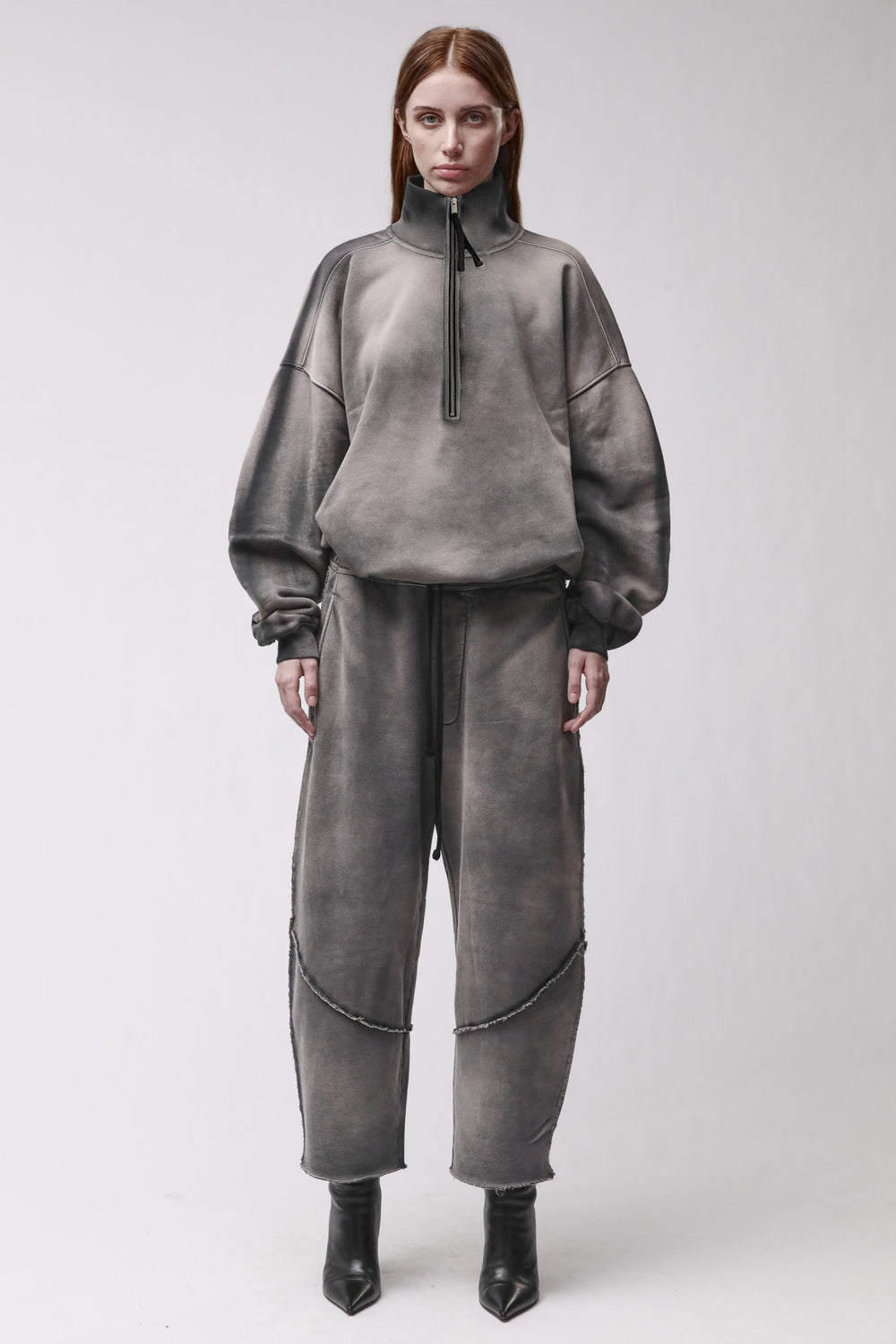 PANTS W ST 436 GREY STONE WASH SPRAY