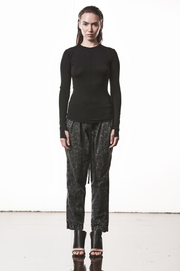 PANTS W P 22 BLACK MARBLE