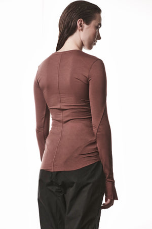 T-SHIRT W TS 605 RED WOOD